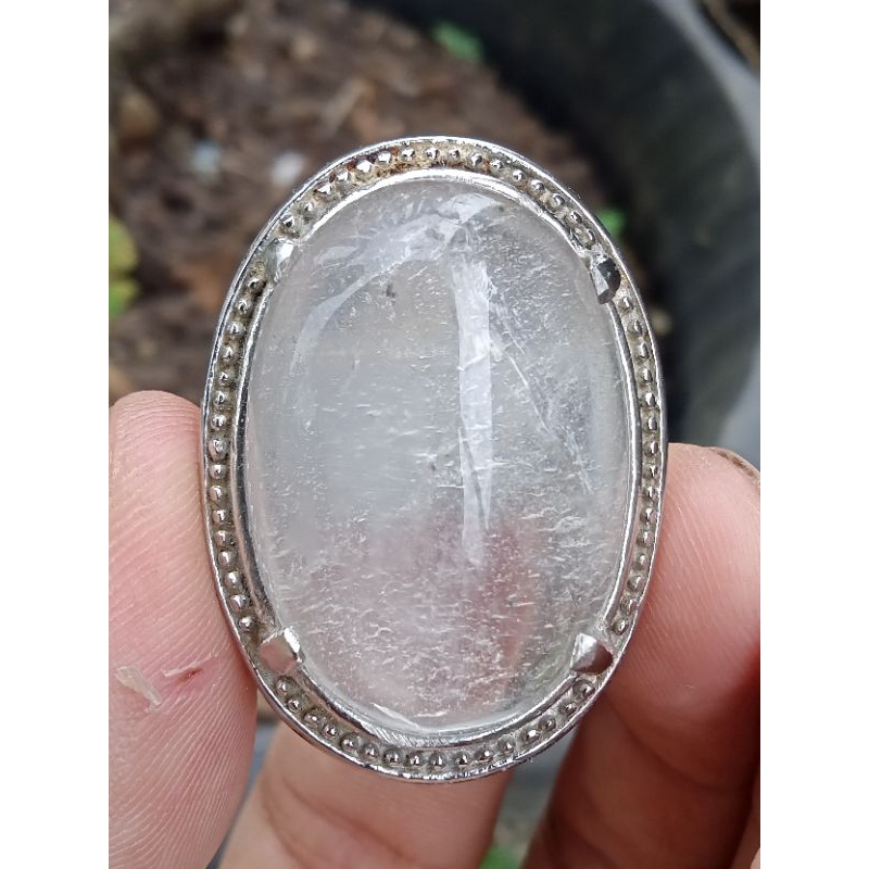 ✅ Batu Kristal Kecubung Es size JUMBO / Ice Quartz / Kinyang Es ( Batu permata Natural - bukan bacan