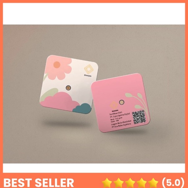 Laku Keras Logam Mulia 24K Bersertifikat Emas murni 0,01 gram Emasin