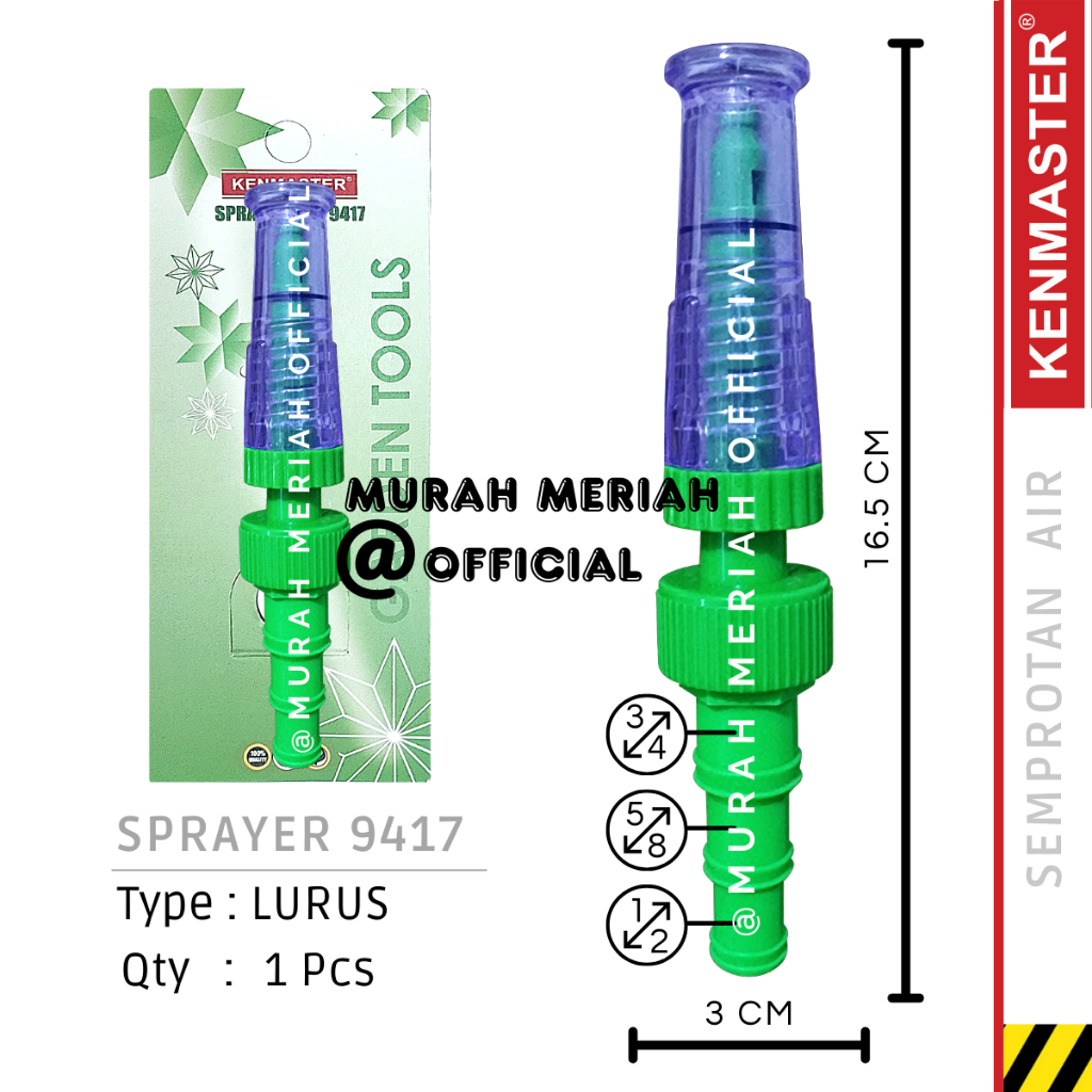 SEMPROTAN AIR LURUS KENMASTER 9417 WATER SPRAYER NOZZLE