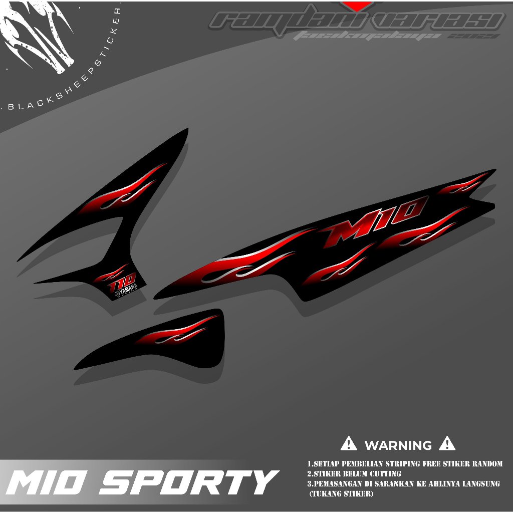 STRIPING MIO SPORTY - DECAL STIKER MIO SPORTY - STIKER MIO MOTIF API