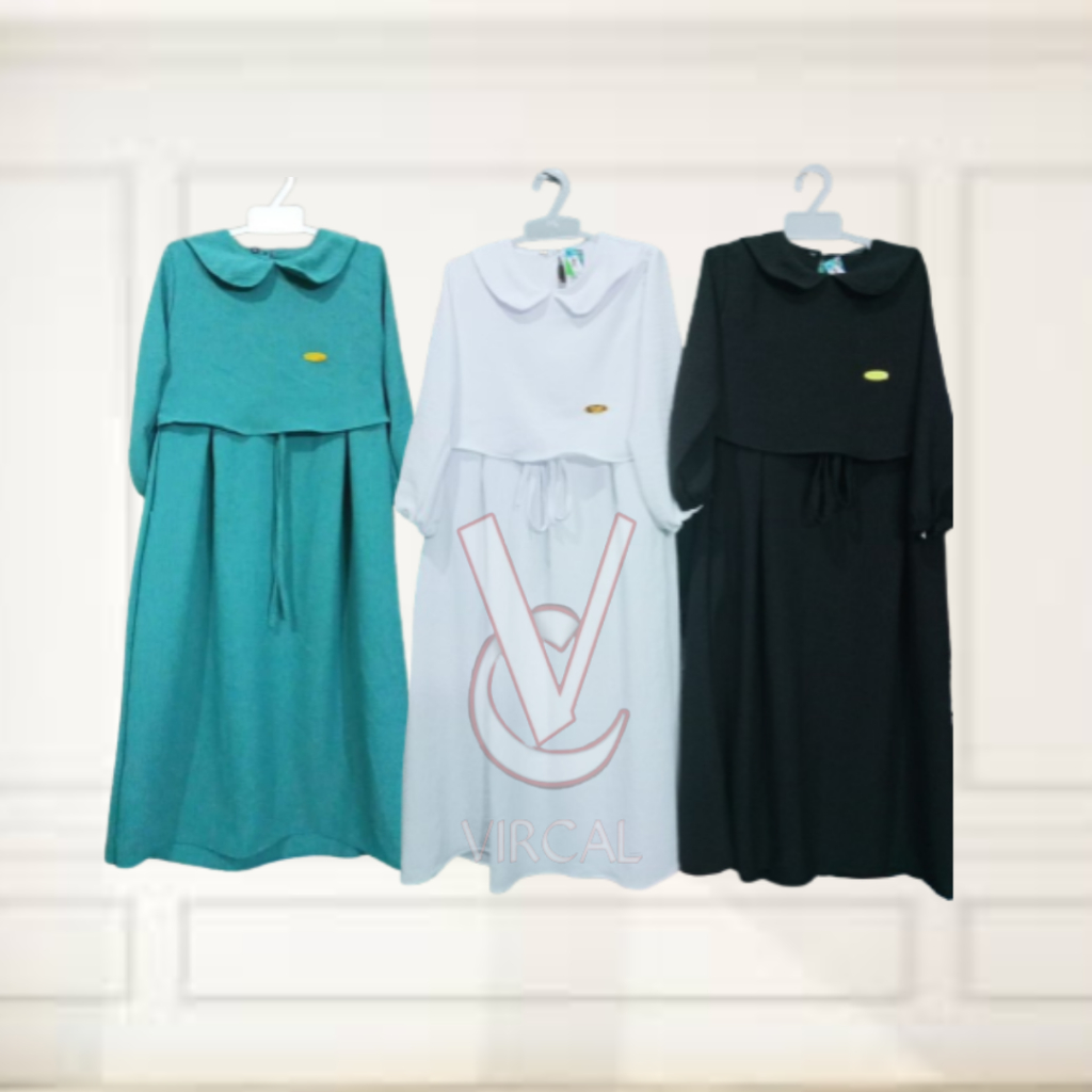 Gamis rompi anak 1-15 tahun/Gamis tanggung/gamis polos/gamis anak tanggung/gamis kekinian