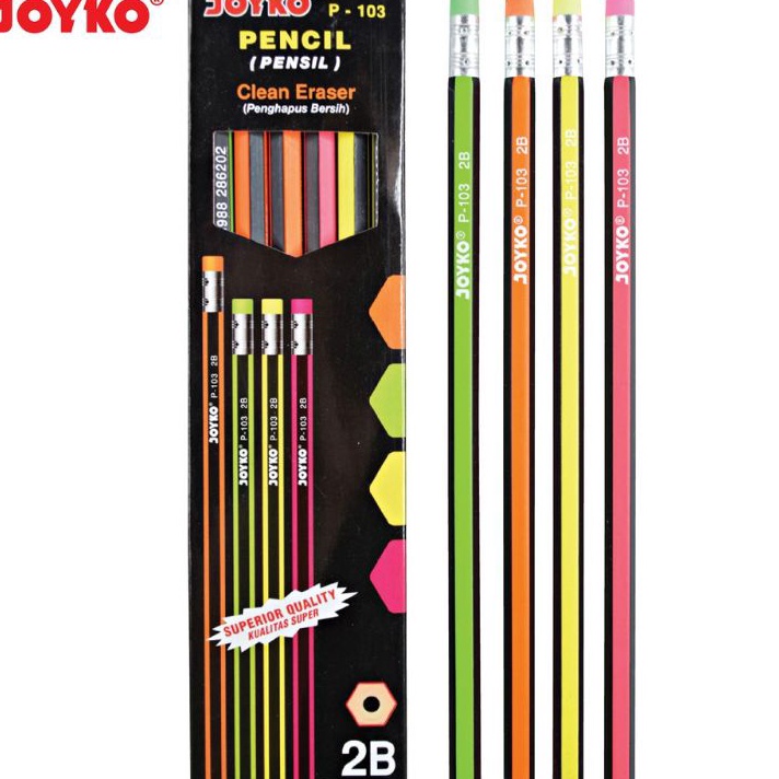 

Stock Banyak Pensil 2B Joyko P-103 ( 1pak/12pcs )