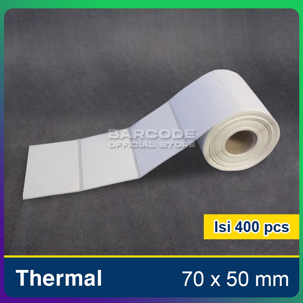 

Kekinian.. Label Thermal 70 X 50 - 70X50 MM ( 1 Line) Isi 400 pcs - POS Printer 45