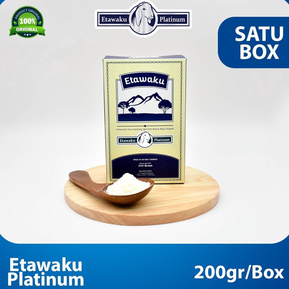 

Etawaku Platinum - Susu Kambing Etawa Murni + Krimer Bubuk yang Berkhasiat Tinggi Memiliki Kandungan Protein dan Vitamin Kompleks yang lengkap dan Rendah Lemak