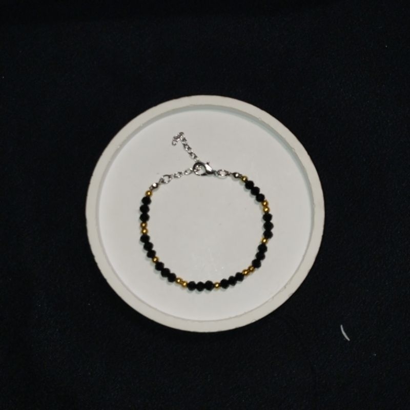 Gelang Manik kristal|Gelang Korea Hitam|Gelang Ceko
