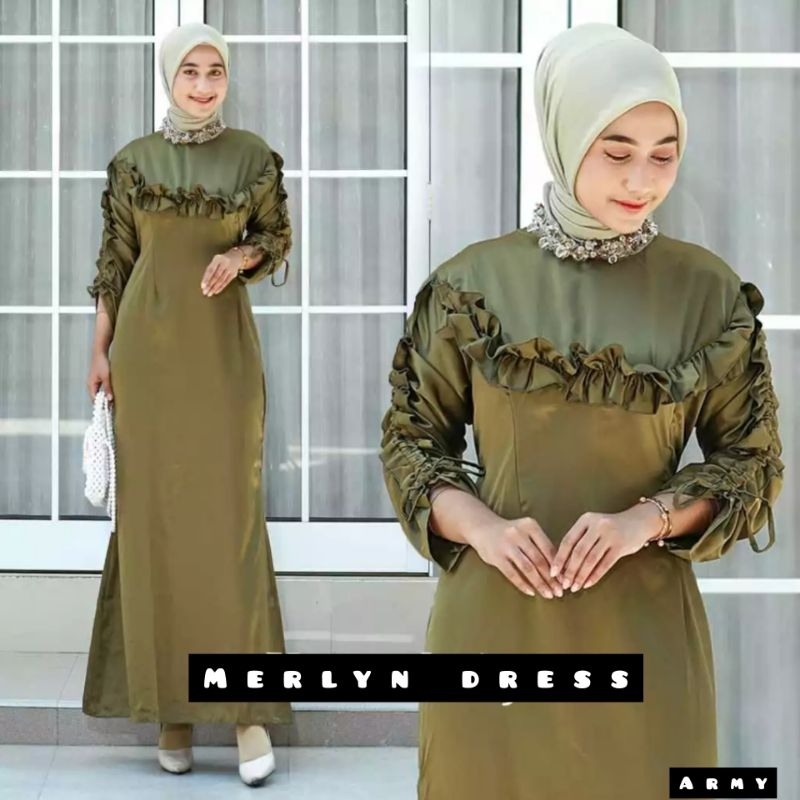 MARLYN DRESS SIMPEL MEWAH DI PAKAI DRESS REMAJA KEKINIAN / SIZE LENGKAP & ADA JUMBO NYA / READY DAN 