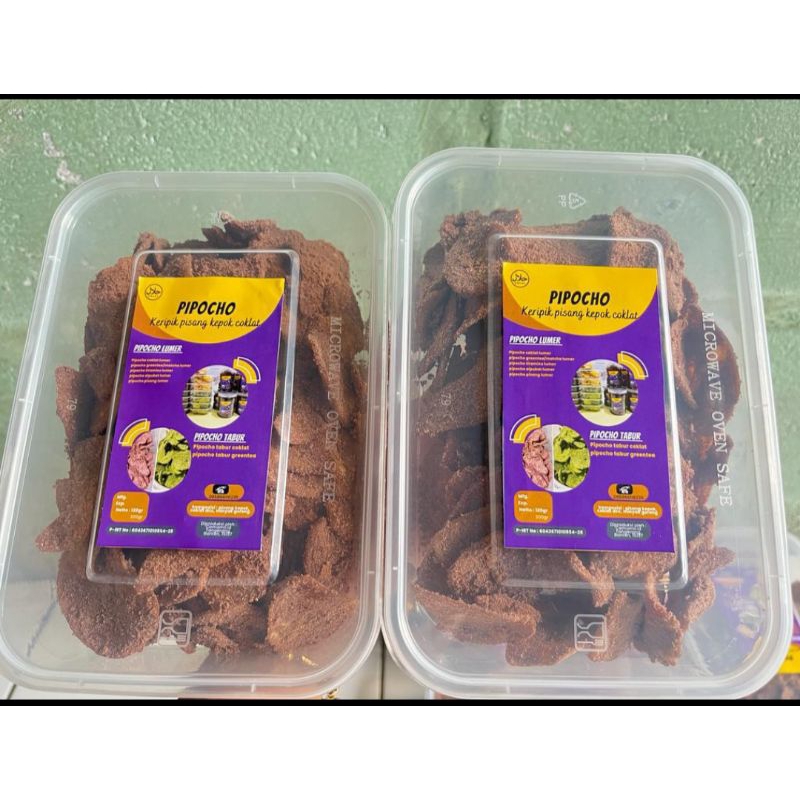 

keripik pisang kepok kuning coklat tabur