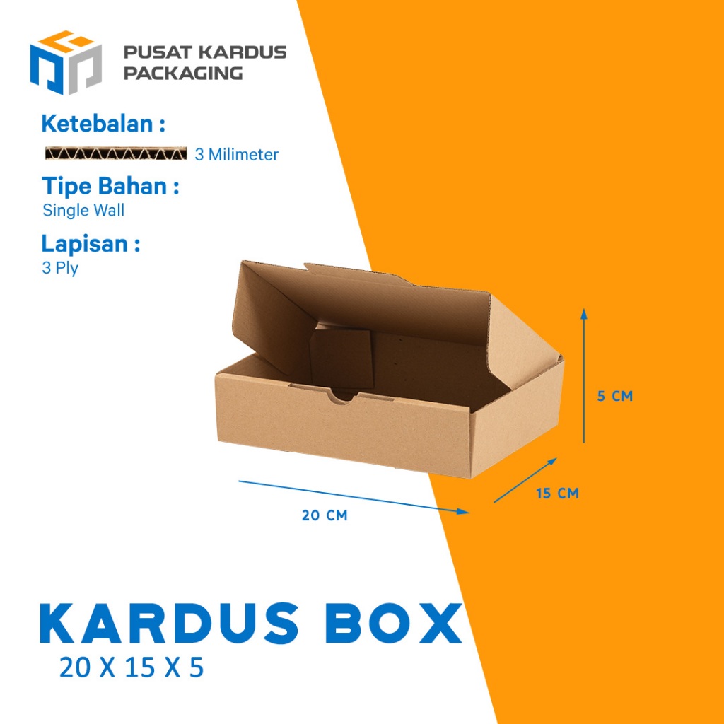 

Kardus Diecut Packaging Polos 20x15x5