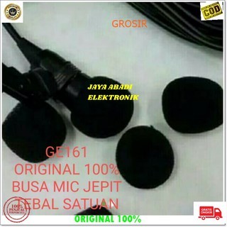 G161 original busa mic jepit bando klip headset tebal spoon mik pengaman microphone ori pembungkus m