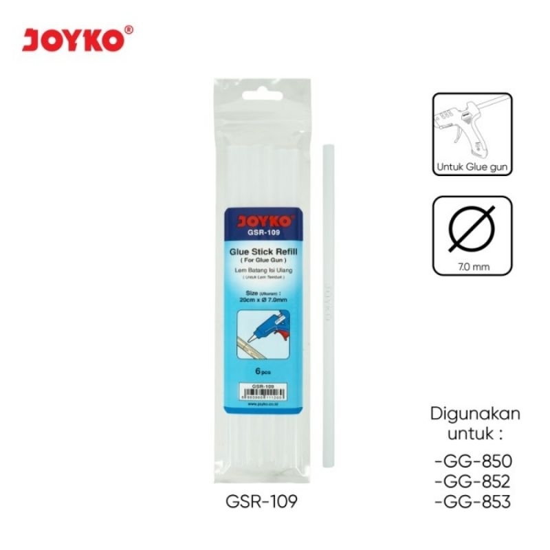 

Glue Stick Refill Lem Bakar Isi Lem Tembak Joyko GSR-109 isi 6 PCS