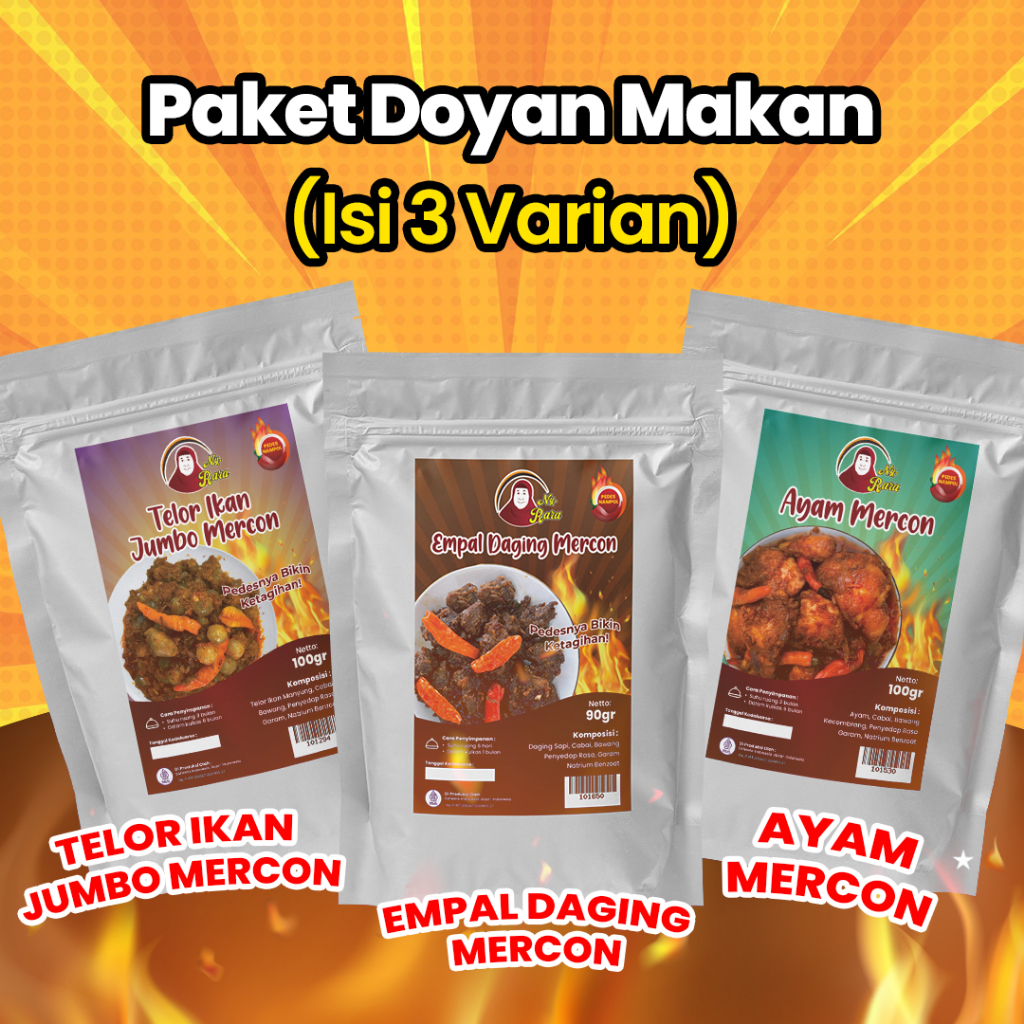 

Sambel Ny Rara Paket Doyan Makan Sambal Mercon Ny.Rara 100gr