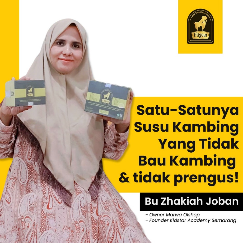 

Fitgoat Susu Kambing Etawa satu - satunya Susu dengan bahan herbal dan tidak bau kambing.