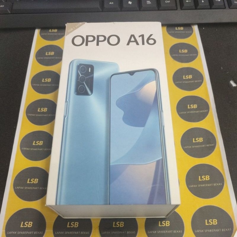 DUS BOX KARDUS HANDPHONE OPPO A16 ORIGINAL BEKAS