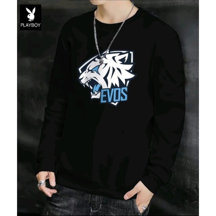 Bisa COD Sweater Keren Promo Sale Kaos Pria Kekinian Game Evos Baju Unisex Gamers Terbaru Crewneck Cowok Kasual Sweter Pria Distro Kaos Pria Lengan Panjang Sweater Remaja Dewasa Kaos Oblong Kasual Murah