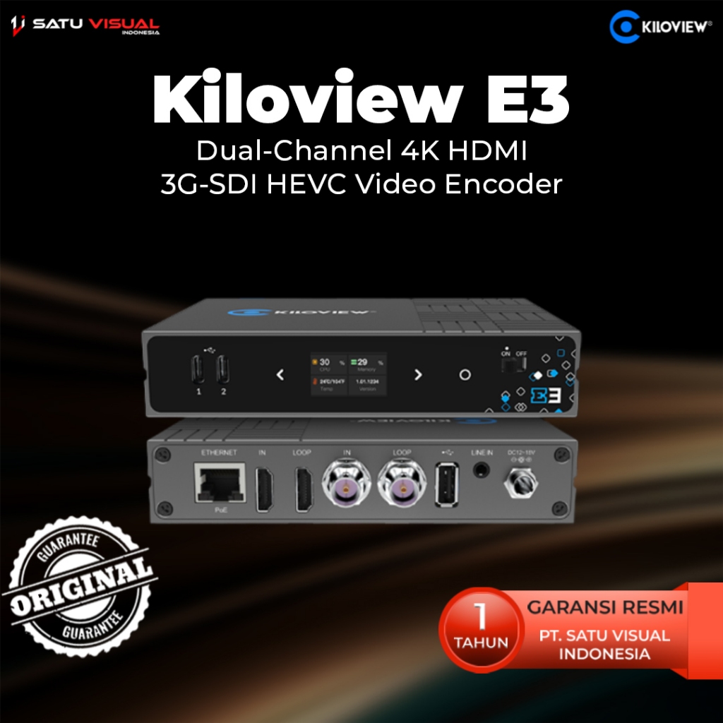 Kiloview E3 Dual-Channel 4K HDMI & 3G-SDI HEVC Video Encoder