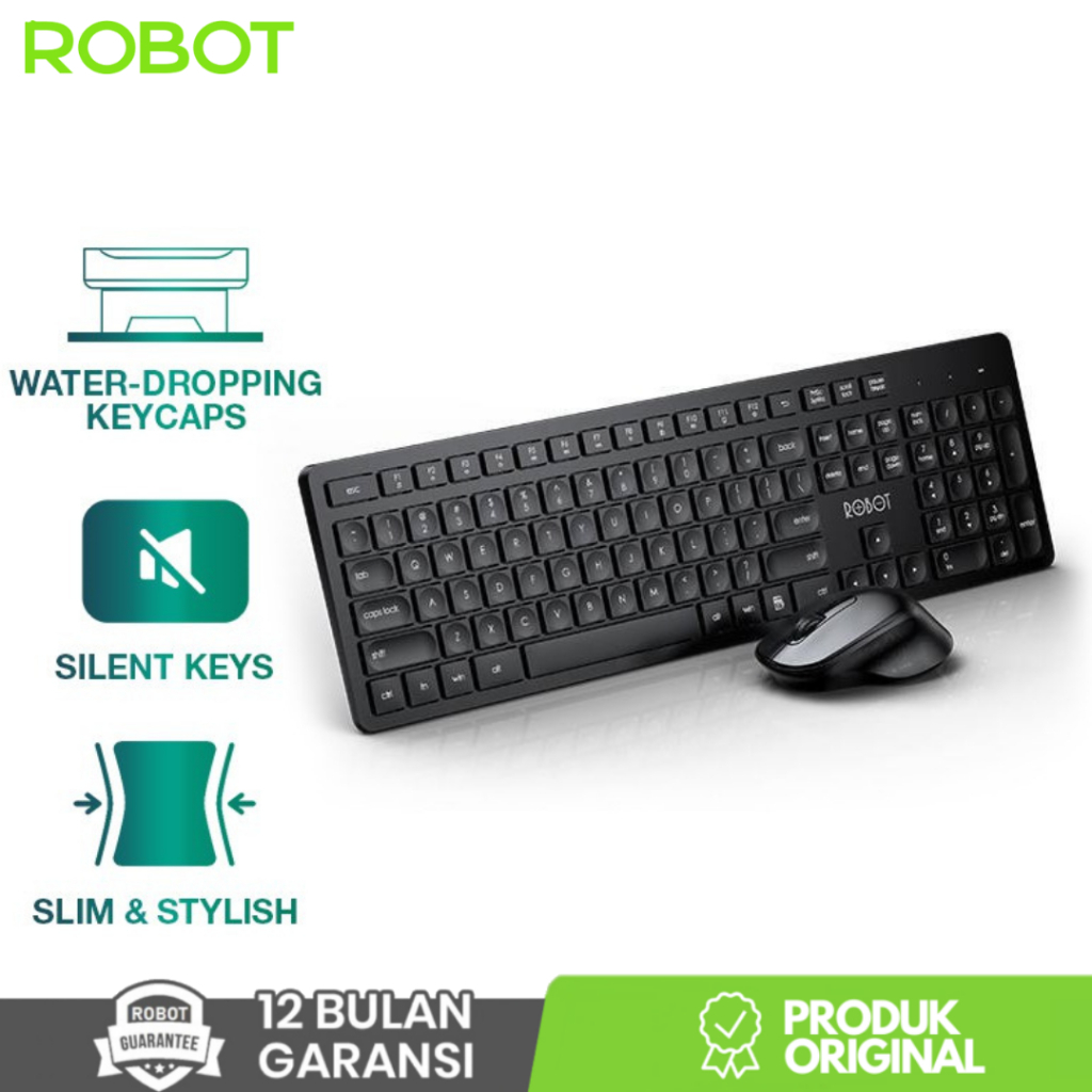 Keyboard Mouse Combo Wireless ROBOT KM4000 KM 4000 ORIGINAL