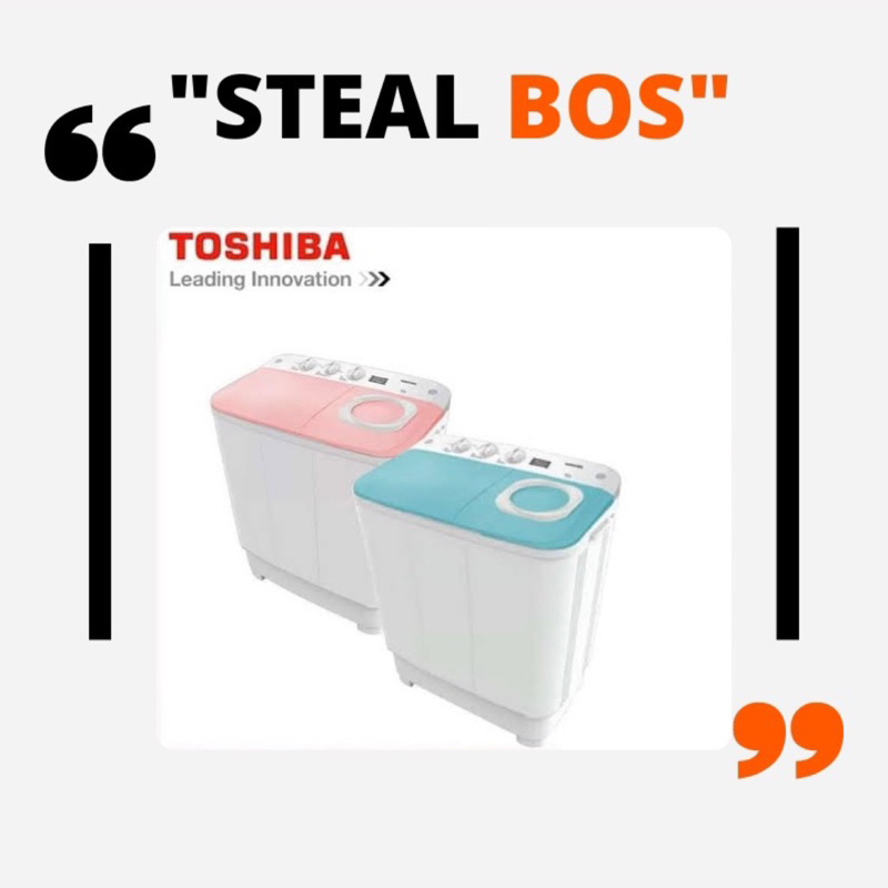 TOSHIBA mesin cuci 75 WR WB Toshiba Mesin cuci 2 tabung 7,5kg(VH-H75WB) Mesin cuci toshiba 75