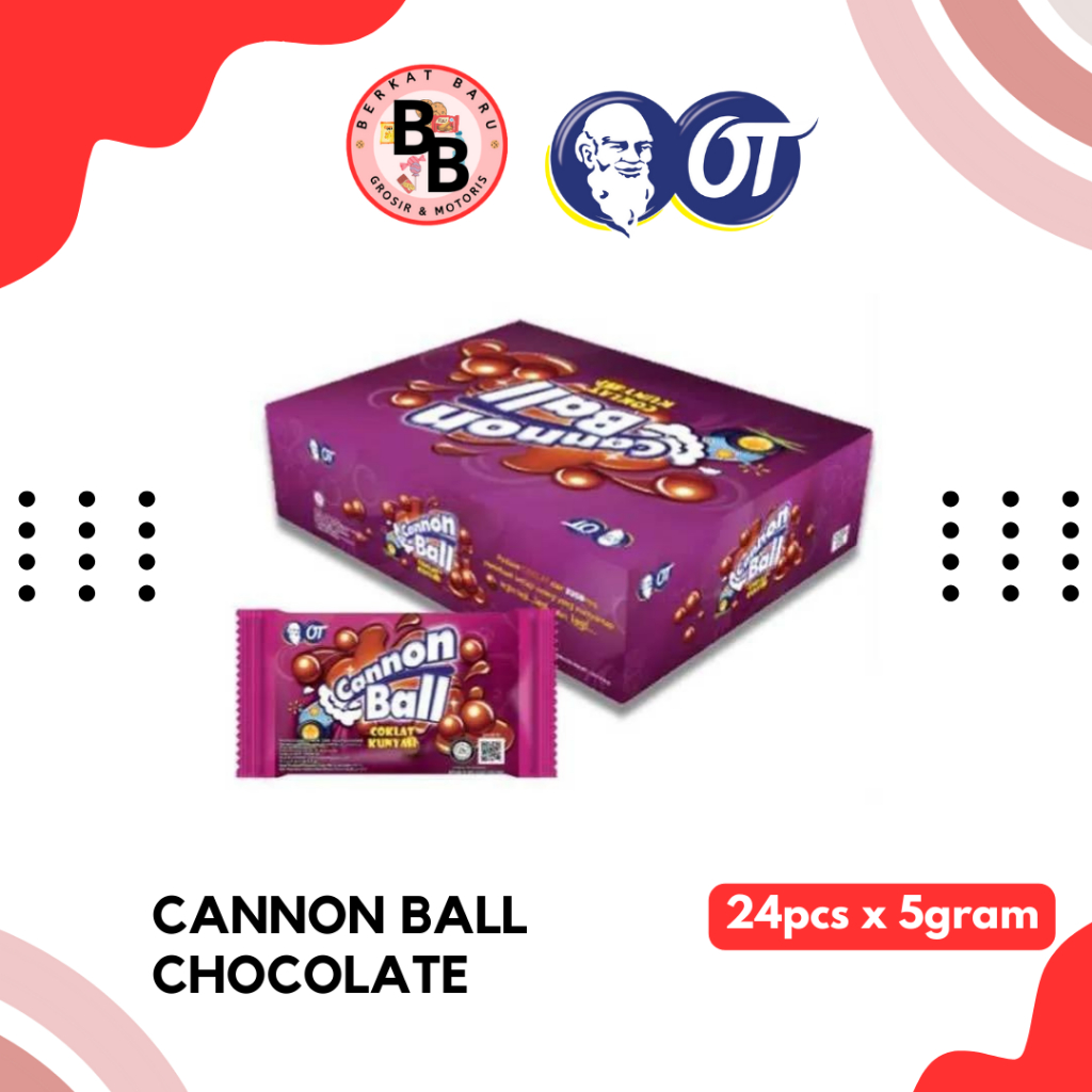 

[BB SNACK] CANNON BALL CHOCOLATE CHEWY SACHET PACK 5GRAM HARGA PER BOX ISI 24PCS