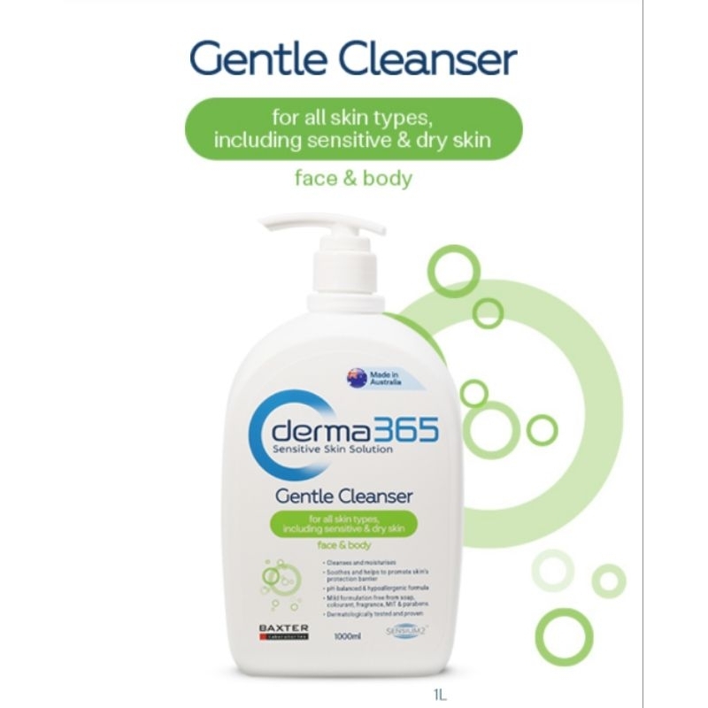 Derma 365 Gentle Cleanser 1L / Sabun Cuci Muka / Facial Wash