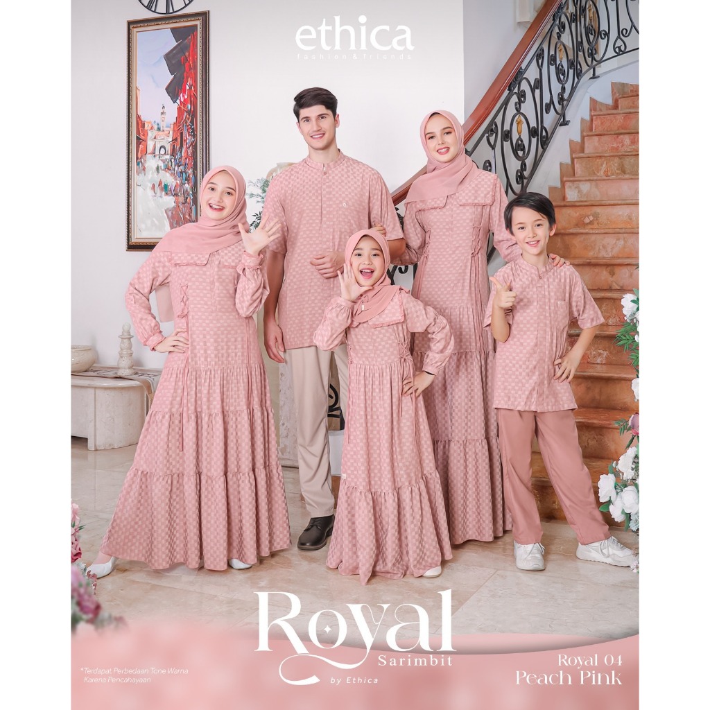 BUSANA MUSLIM SARIMBIT ETHICA ROYAL 04 PEACH PINK