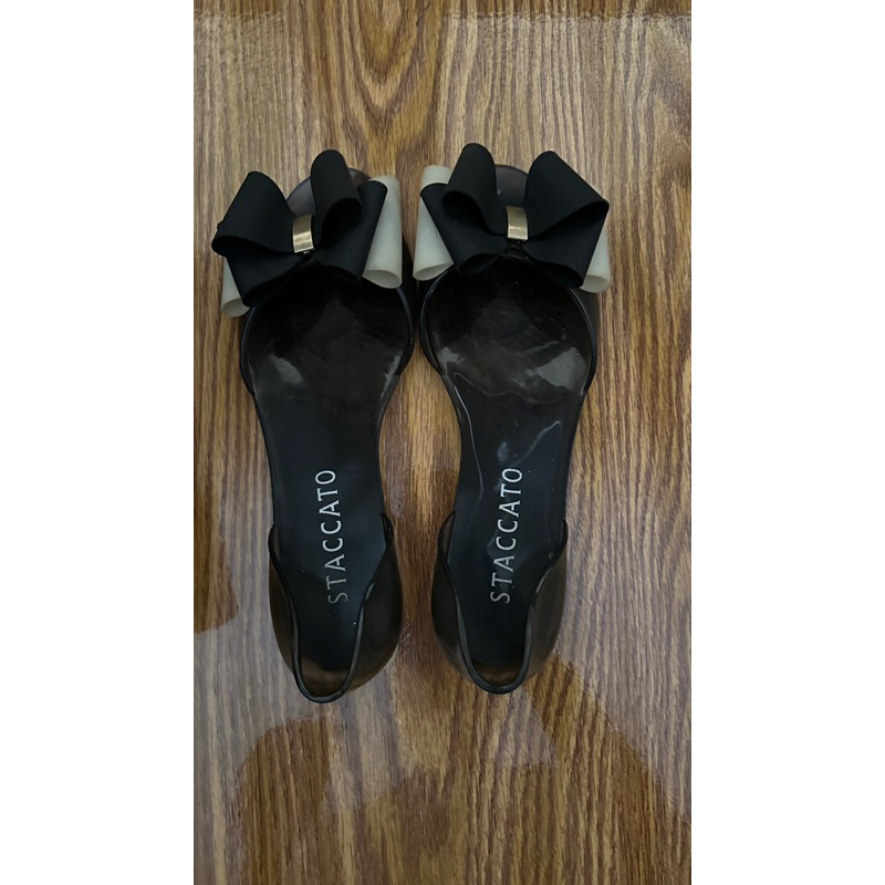 Preloved Staccato Bow Jelly Flat Shoes