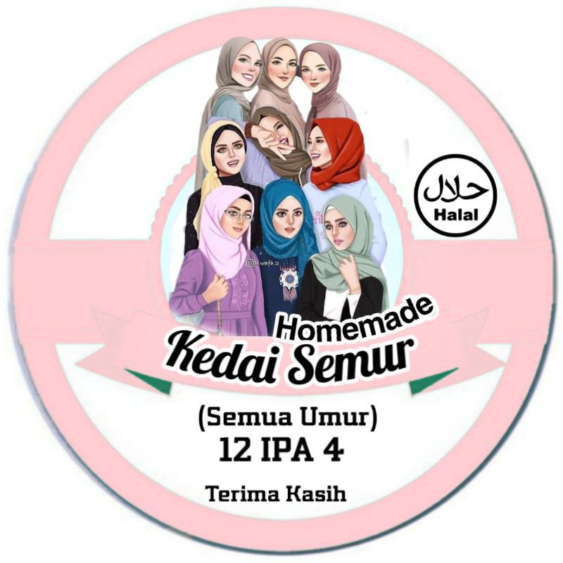 

STIKER PRODUK KEDAI / MAKANAN BOX / MAKANAN DELIVERY (Minimal order 100 buah)