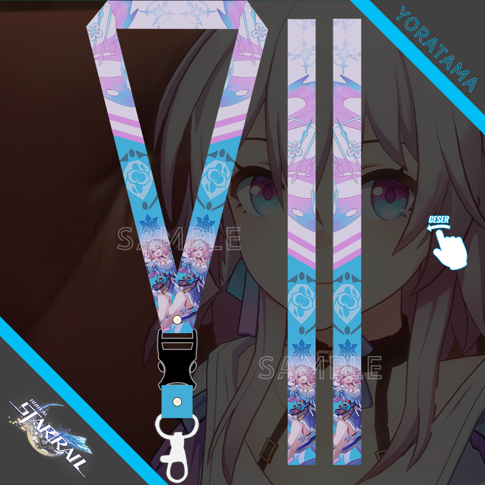 

Gantungan Tali Lanyard March 7th Honkai Star Rail, Gantungan Anime Anti Air