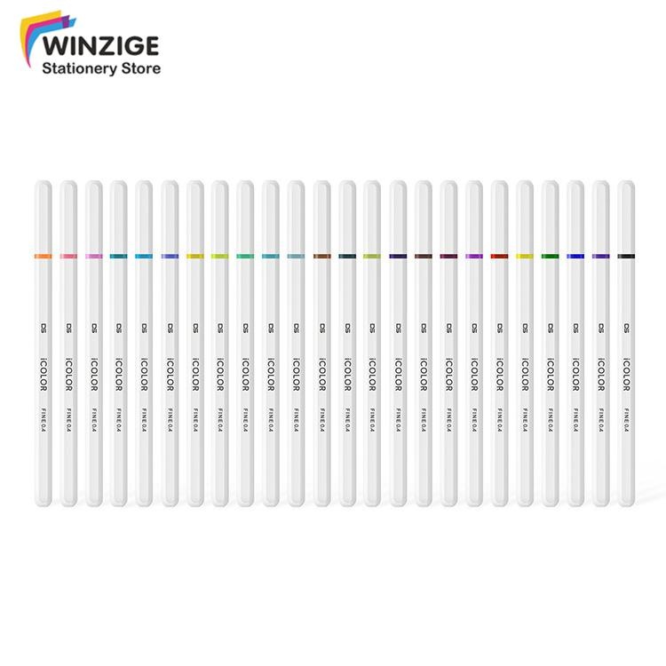 

Winzige 24 Colors Pulpen Warna Warni Pastel Fineliner Pen Lucu Journal Marker Pen Alat Tulis