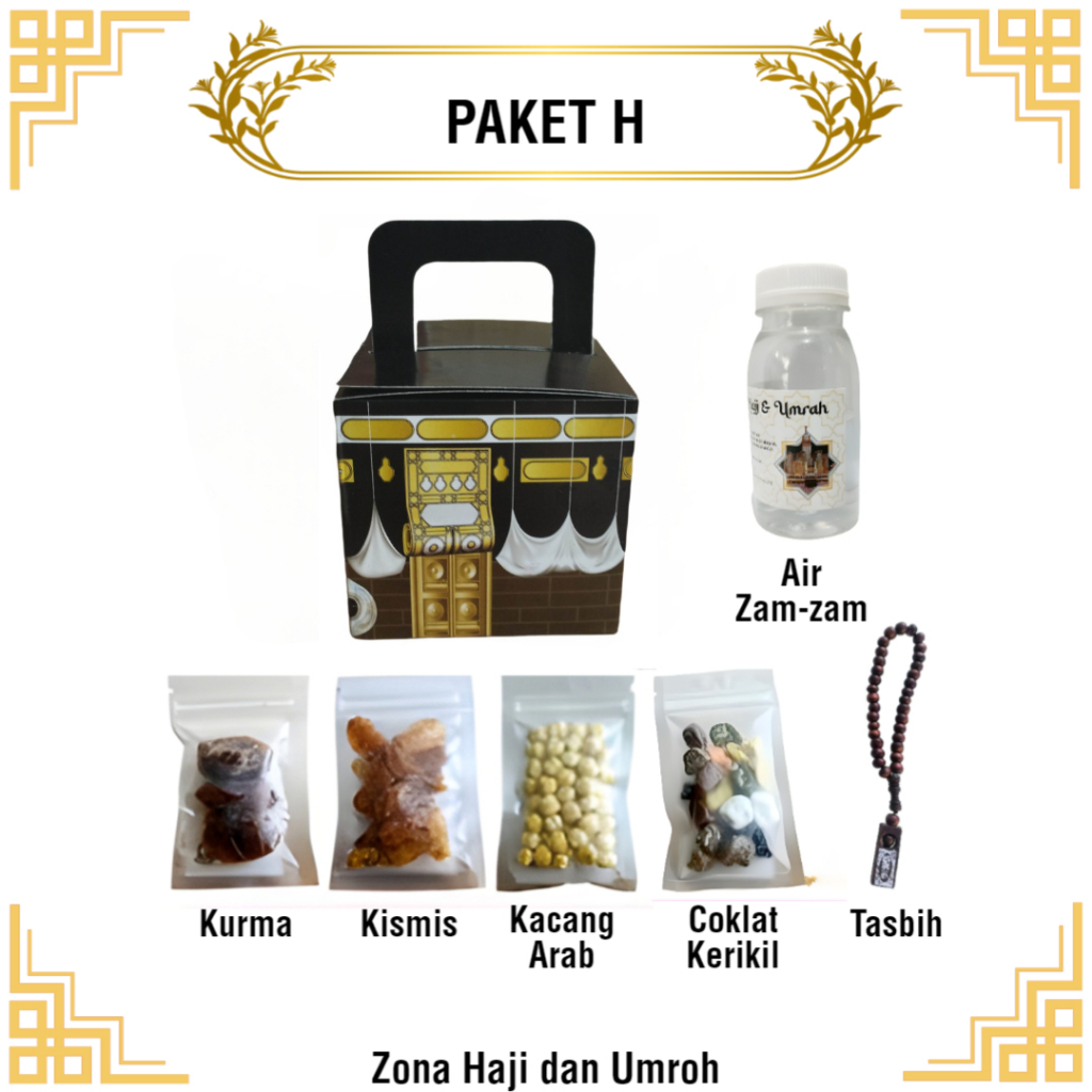 

paket oleh-oleh haji dan umroh dus kabah box kabah / PAKET H