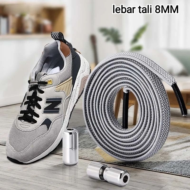 tali sepatu pipih elastis 8mm capsulelock system