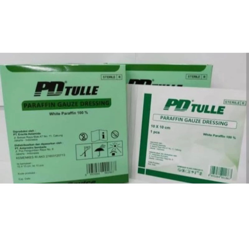 pd tulle 10 x 10 cm paraffin gauze dressing mirip lomatuel bactigras cuticell classic kasa jaring ha