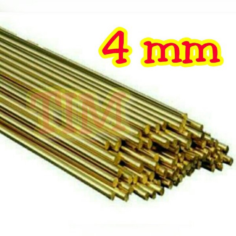 Kawat Las Kuningan 2.5MM x 1METER | Batangan Panjang 1m