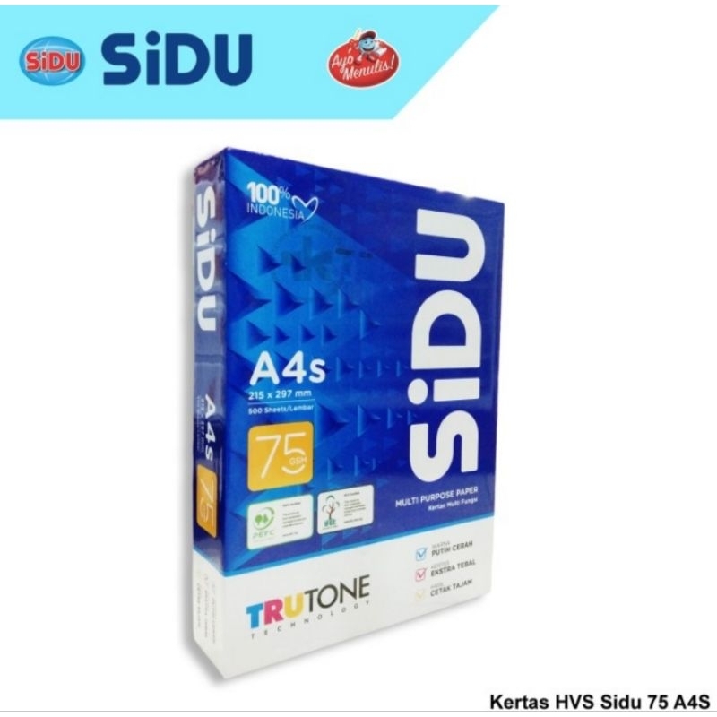 

Kertas HVS A4s Kuarto Sidu Multi Purpose Paper