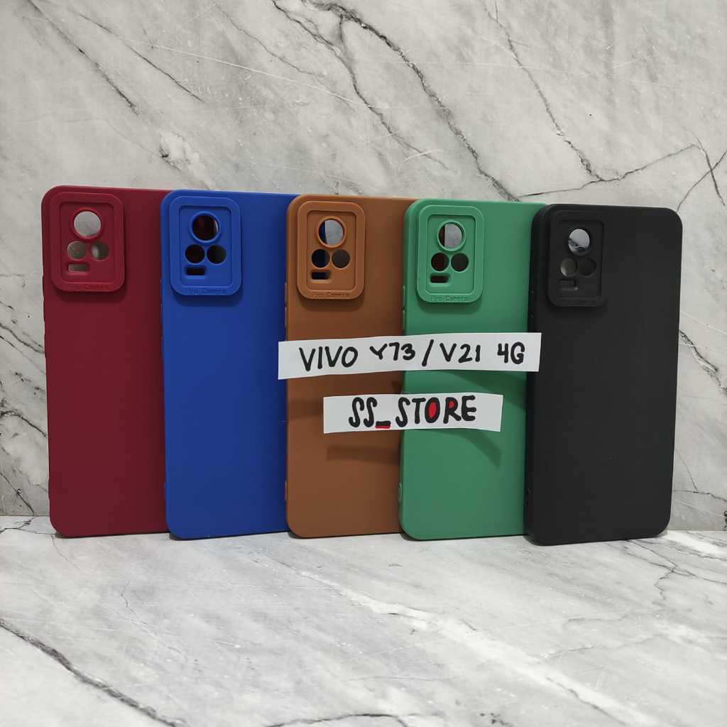 SoftCase Pro Camera Silicon Matte Case Full Cover Vivo Y21S Y21 Y33S White_Cell