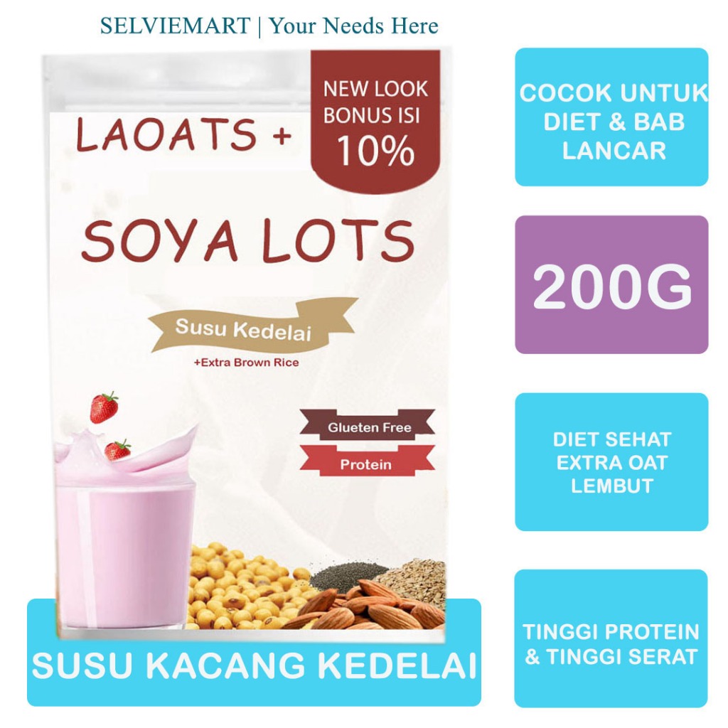 

Susu Kedelai Whey Tinggi Protein Oatmilk Diet Penurun Berat Badan Laoats