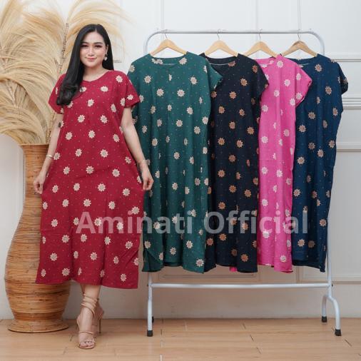 Baju Daster Wanita Piyama Motif Mahkota Size Jumbo Tanpa Lengan Pendek Yukensi Terbaru Kekinian