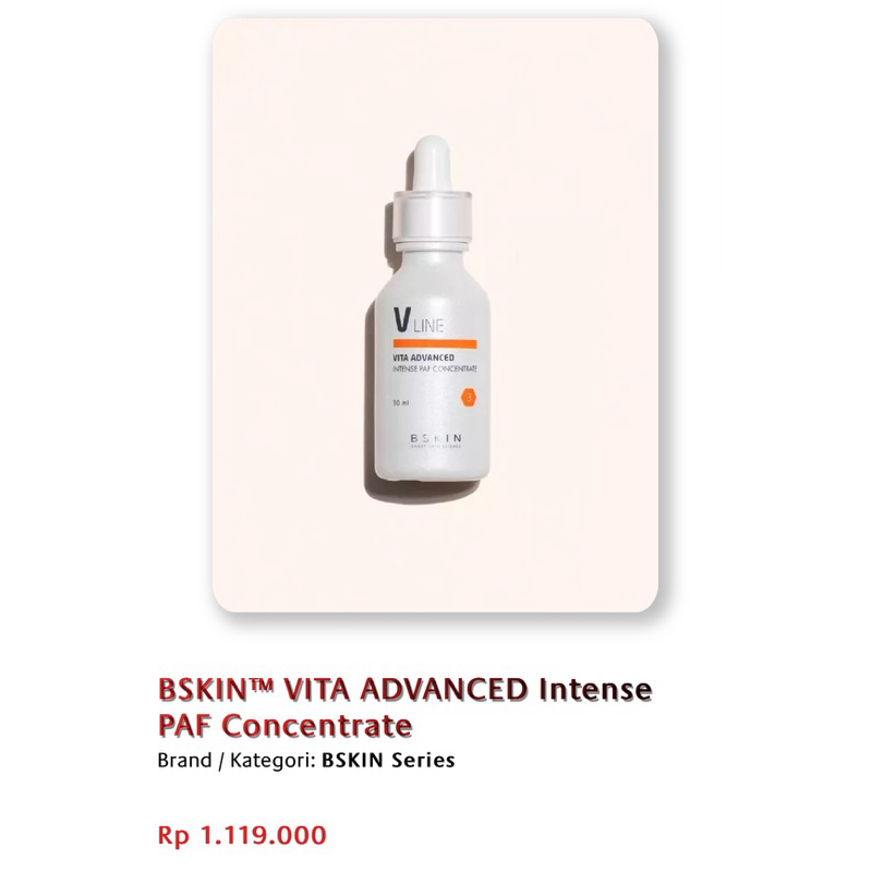 V Line V3 BSKIN Vita Advanced Intense PAF Concentrate (30ml) Serum Vitamin C