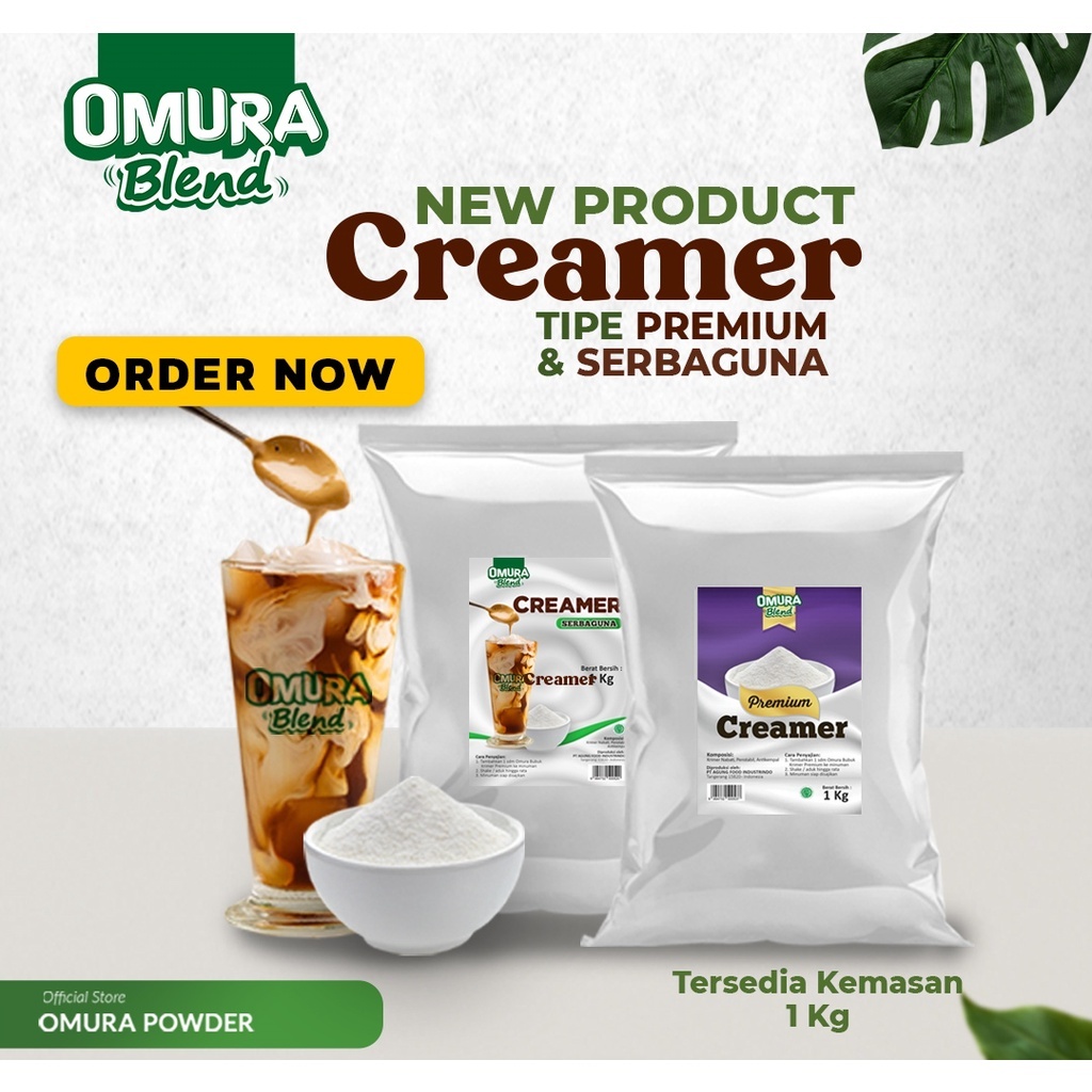 

[TOPPING] Bubuk Creamer / Krimer Nabati Non Dairy Krimer Premium & Serbaguna 1 Kg Indonesia Powder