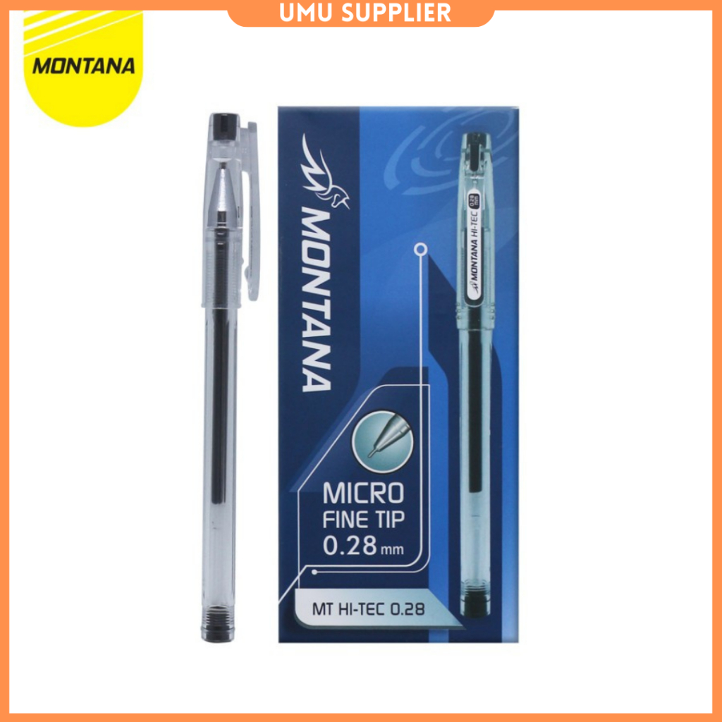 

(UMU SUPPLIER) MONTANA GEL PEN BALLPOINT HI-TECH 0.28 MM WATER RESISTANCE