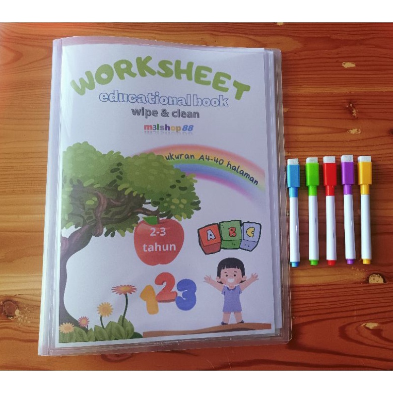 

✨TERBARU✨ worksheet buku edukasi anak 2-3 tahun grosir