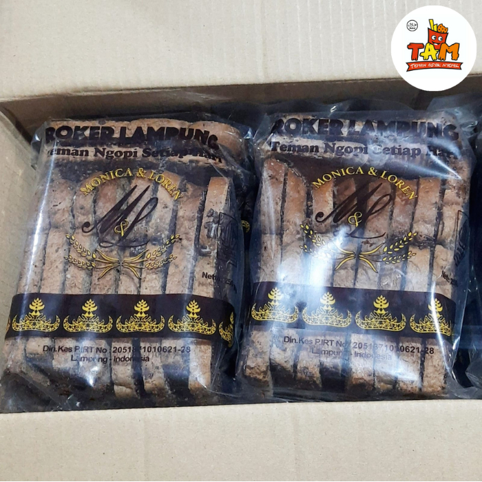 

Roker Cokelat Lampung / Roti Kering Bagelen Coklat 250 Gram - Tam Snack