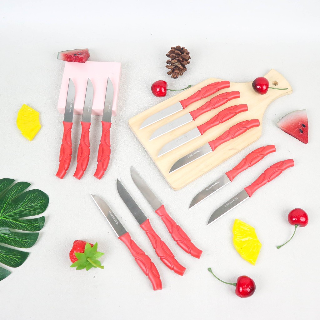 Pisau Ukir Buah Hias Stainless Isi 12 Pcs