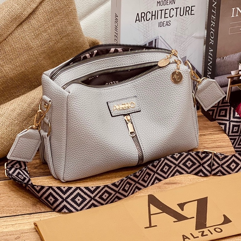 Original ALZIO - tas selempang papirut - ALZIO SLING BAG 2RUANG 2REST CAROL 