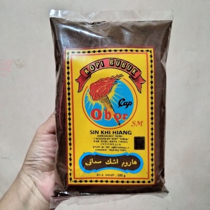 

Kopi Bubuk Cap Obor SIN KHI HIANG (200g) Kopi Kampung Khas Pontianak / Kopi Pontianak / Oleh Oleh Khas Pontianak / Kopi Kalimantan Barat / Kopi Legendaris