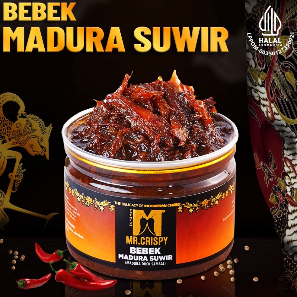 

Diskon Gede Bebek Madura Suwir/Sambel Bebek Madura/Bumbu Ireng Asli Madura Mr.Crispy