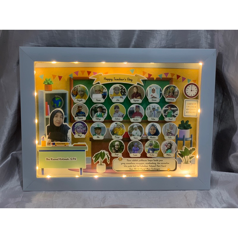 kado hadiah pop up frame hari guru farewell perpisahan kelas sekolah teman kantor kerja 40 cm x 30 c