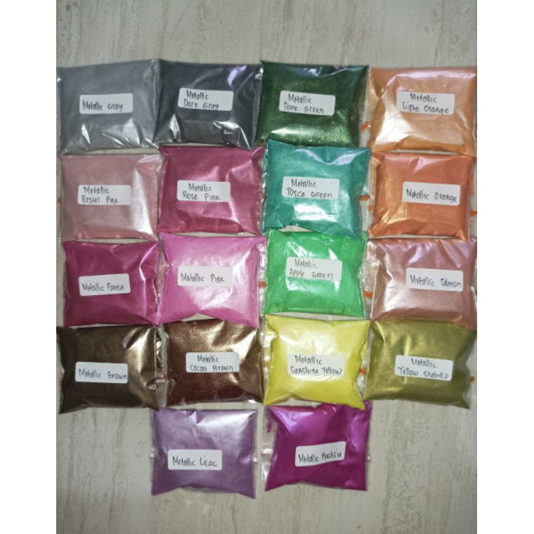 Pigmen metalik/ Pigment Metallic/ Metalik powder/Metalic Bubuk /pewarna resin metalik/ 10 gram
