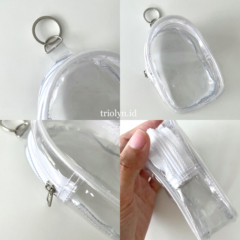 Pouch keychain bag pvc transparant doll