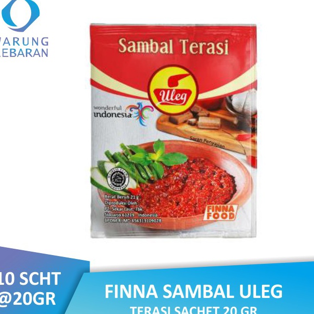 

Belanja Nyaman Finna Sambal Uleg Terasi Sachet (10 x 21gr)