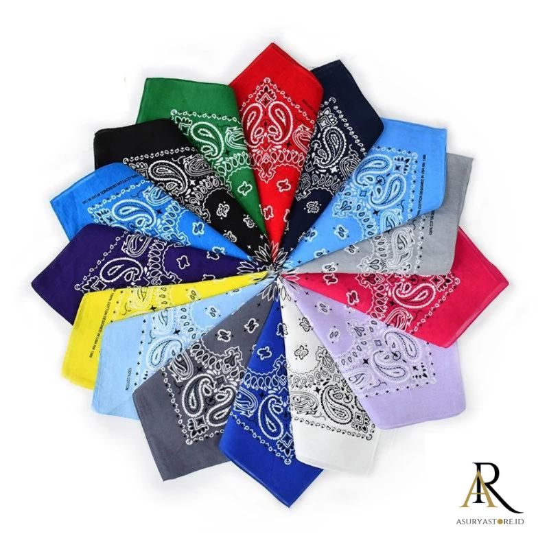 Syal scraf slayer bandana headband paisley pria dilan 1991 koboi cowo coklat hitam | Slayer/Masker /